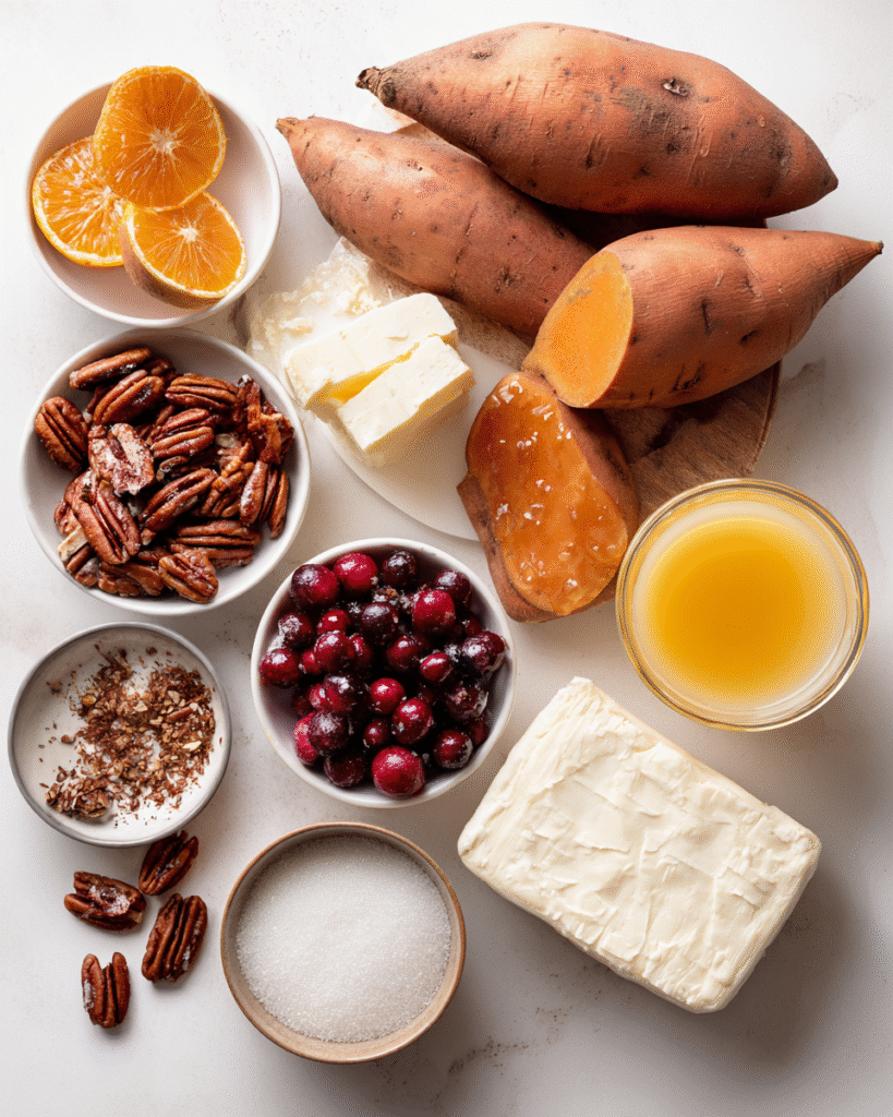 Craving a gourmet side dish that'll wow your dinner guests? Learn how to elevate sweet potatoes with creamy brie, crunchy pecans, and a tangy cranberry glaze. Discover Maple Pecan & Brie Stuffed Sweet Potatoes with Cranberry Glaze now!