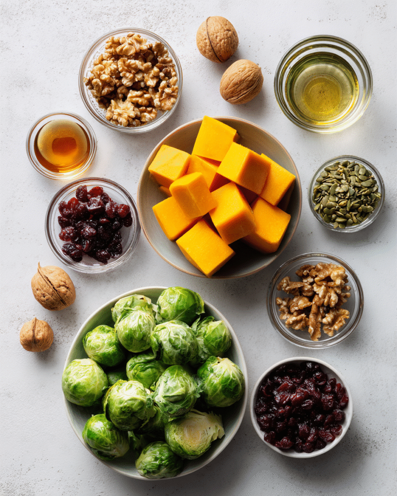 Craving a fall side dish that's both nutritious and delicious? Dive into these roasted brussels sprouts & butternut squash with maple walnuts & cranberries that'll transform your dinner. Discover now!
