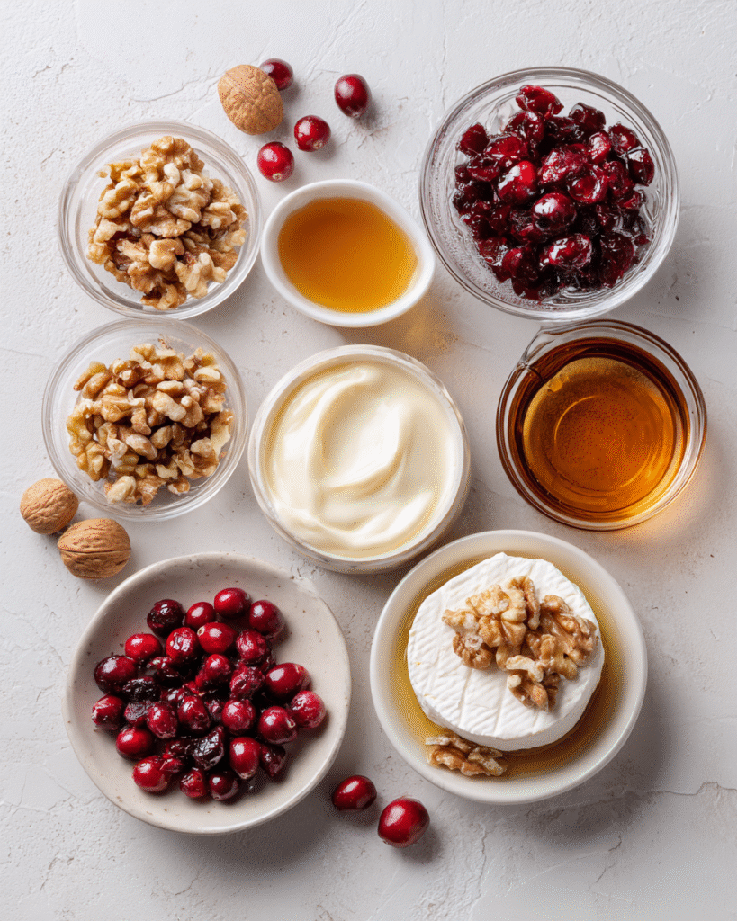 Craving a show-stopping holiday appetizer? These mini pizzas with creamy brie, sweet cranberries, and toasted walnuts drizzled with hot honey will steal the party! Discover now.