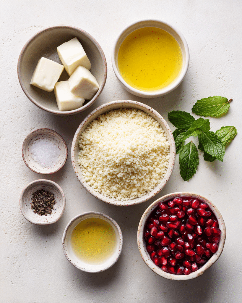 Craving a Mediterranean flavor explosion? Our Halloumi & Pomegranate Couscous Salad with Mint-Lemon Dressing brings zesty freshness to your table. Learn how to create this vibrant dish now.