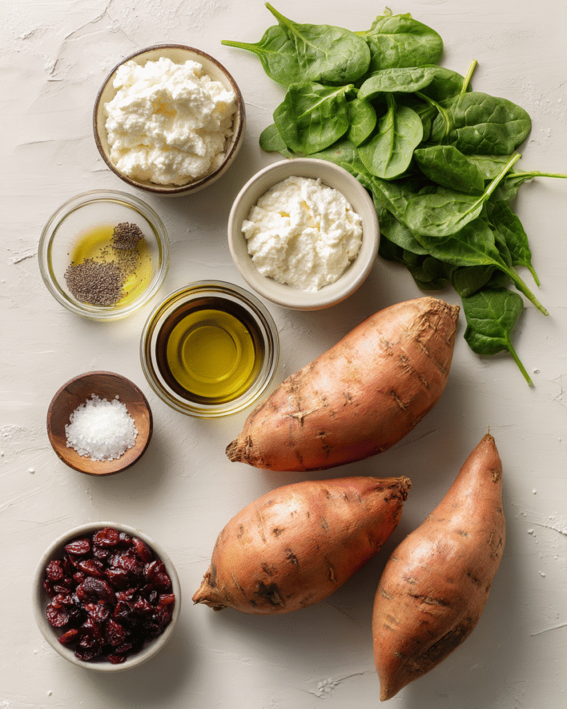 Craving a gourmet vegetarian side dish that'll wow your taste buds? Learn how to transform humble sweet potatoes into a creamy ricotta & spinach masterpiece with a tangy balsamic cranberry glaze. Discover now!