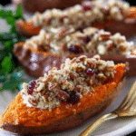 Maple Pecan & Ricotta Stuffed Sweet Potatoes: Festive Fall Feast!