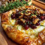 Crispy Flatbread Magic: Brie, Cranberry & Walnut Bliss