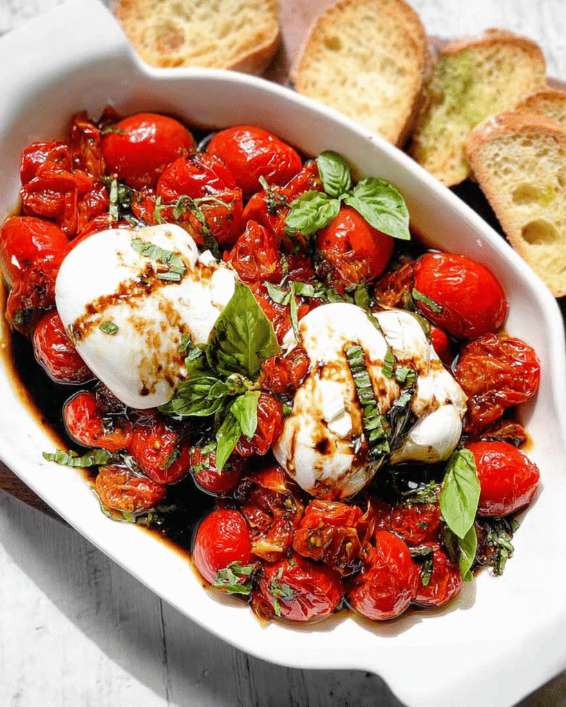 Best Burrata and Oven Roasted Tomato Salad Youll Ever Taste