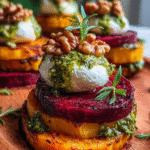 How to Make Caramelized Sweet Potato Rounds with Burrata Bliss