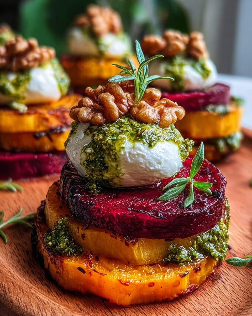 How to Make Caramelized Sweet Potato Rounds with Burrata Bliss