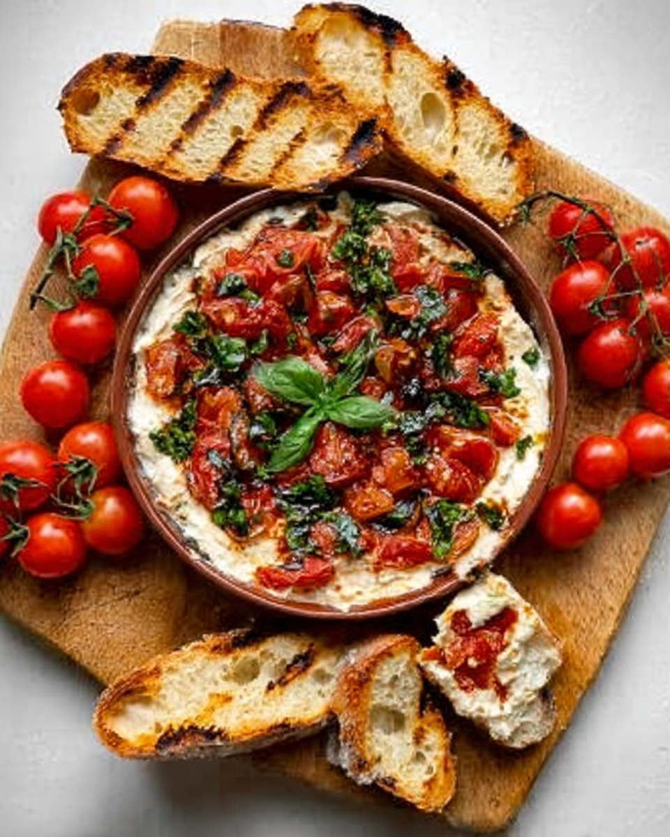 Three-Cheese Tomato Bruschetta Dip: Your New Party Favorite!