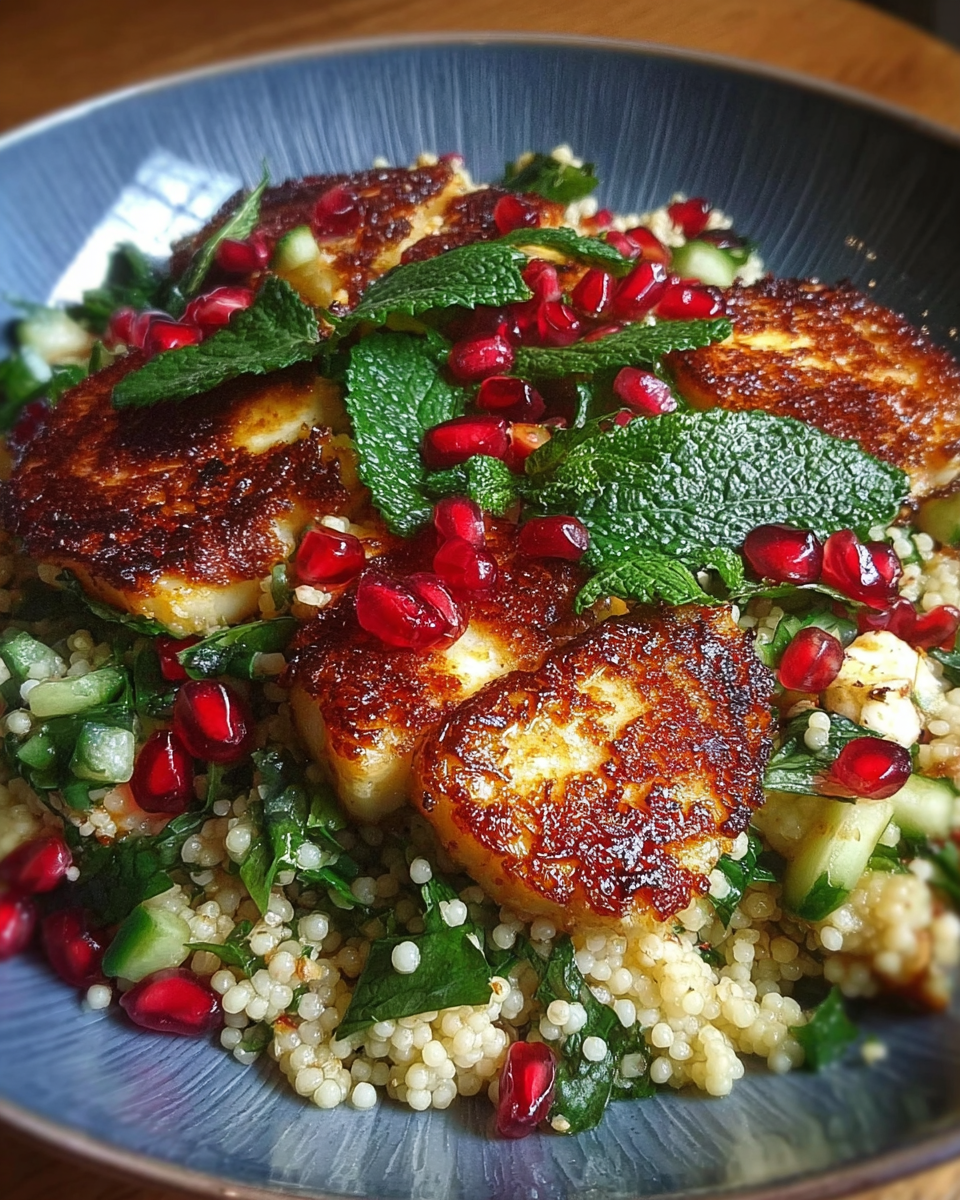 Best Halloumi & Pomegranate Couscous Salad Youll Ever Taste 3 Best Halloumi & Pomegranate Couscous Salad Youll Ever Taste