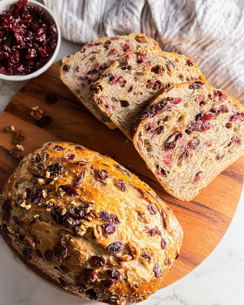 No-Knead Cranberry Walnut Bread: Easiest Homemade Recipe Ever!