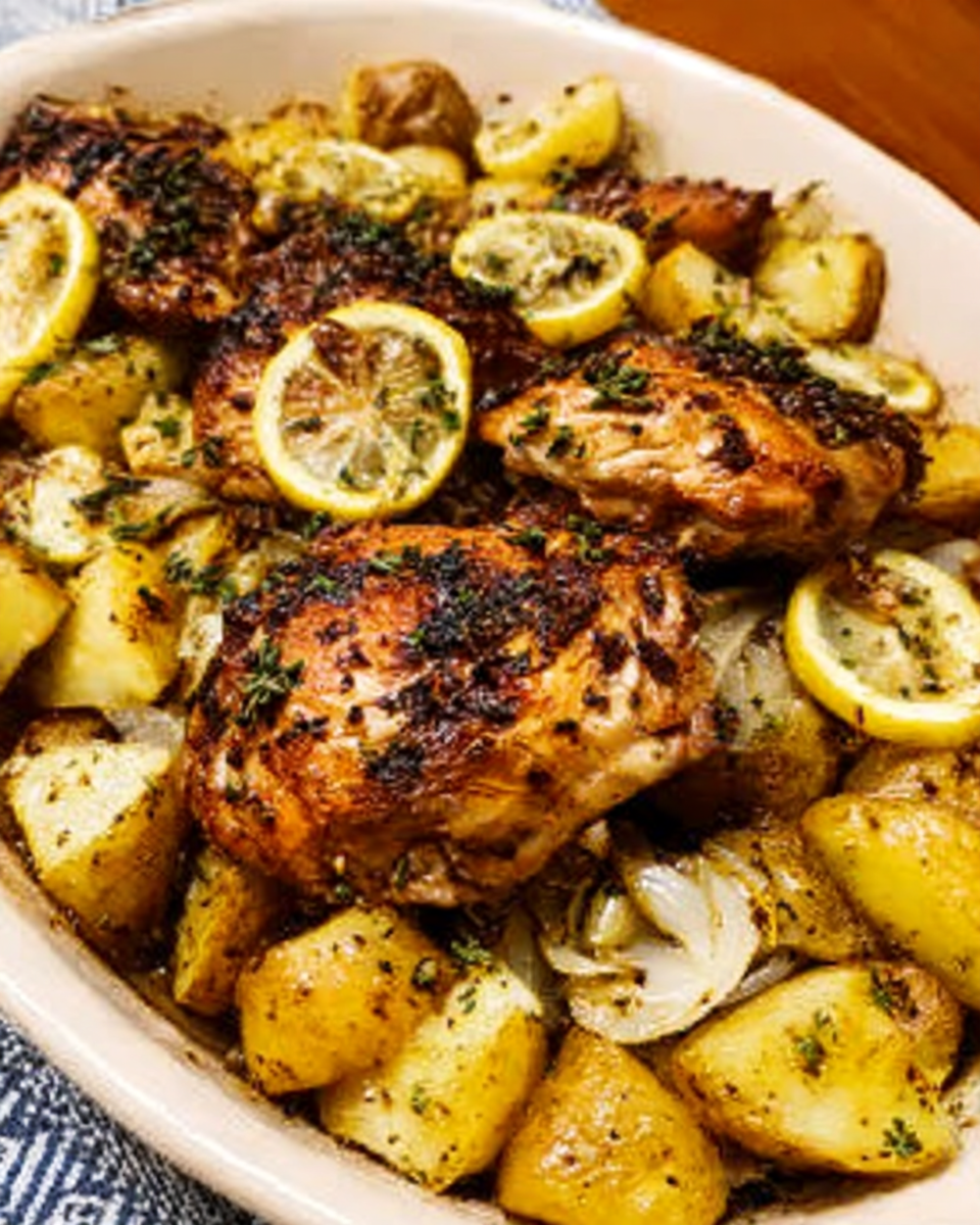 Greek Lemon Potatoes & Chicken: Zesty Weeknight Dinner Delight 3 Craving a flavor-packed weeknight meal? Learn how to make mouthwatering Greek Lemon Potatoes & Chicken that'll transport your taste buds to the Mediterranean. Discover now!