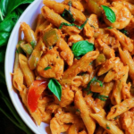 Craving a creamy, flavorful pasta that combines juicy chicken and colorful veggies? Learn how to make the perfect Vodka Pasta with Chicken and Veggie Delights in minutes. Discover now!