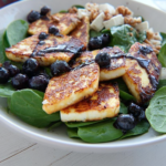 How to Make Grilled Halloumi That Will Blow Your Mind 5 Craving a mouthwatering vegetarian dish that will transform your grilling game? Learn how to create irresistible Grilled Halloumi with Blueberry Balsamic Glaze & Spinach and Walnut Salad with Feta. Try now!