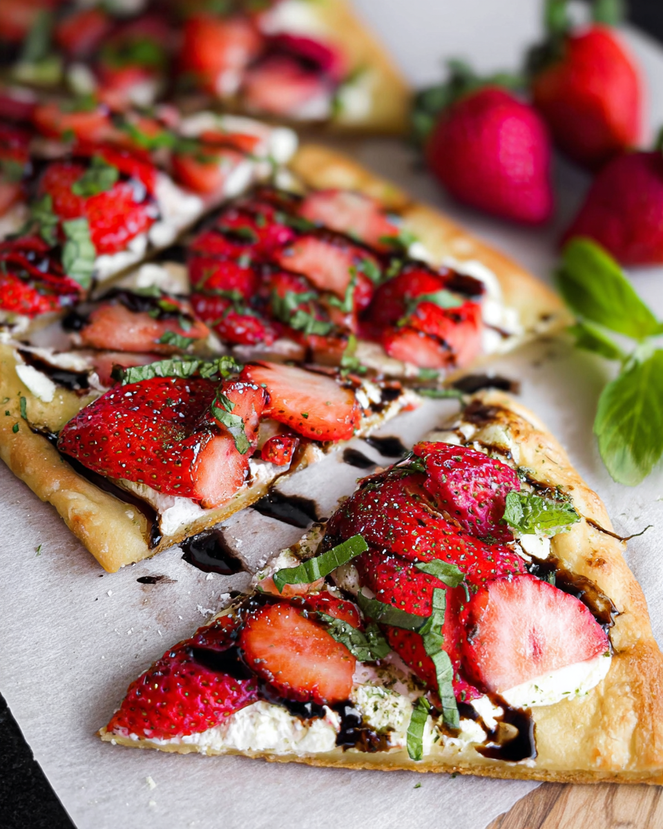 Strawberries Flatbread: Fresh Herbs Meet Sweet Summer Magic