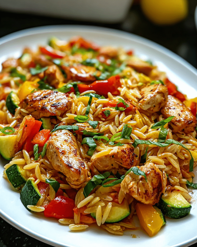 How Lemon Chicken & Veggie Orzo Stir Fry Transforms Dinner