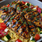 Balsamic Glazed Chicken: A Zesty Orzo Dinner Delight