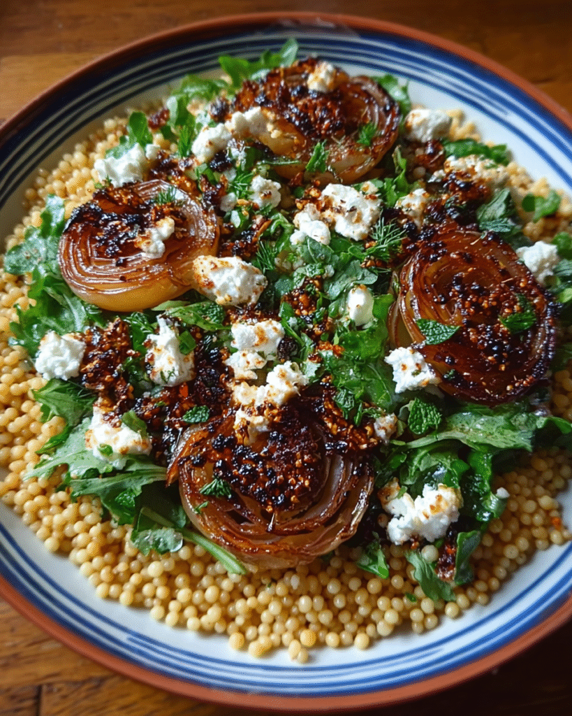 Caramelized Shallot Couscous: A Gourmet Salad Sensation