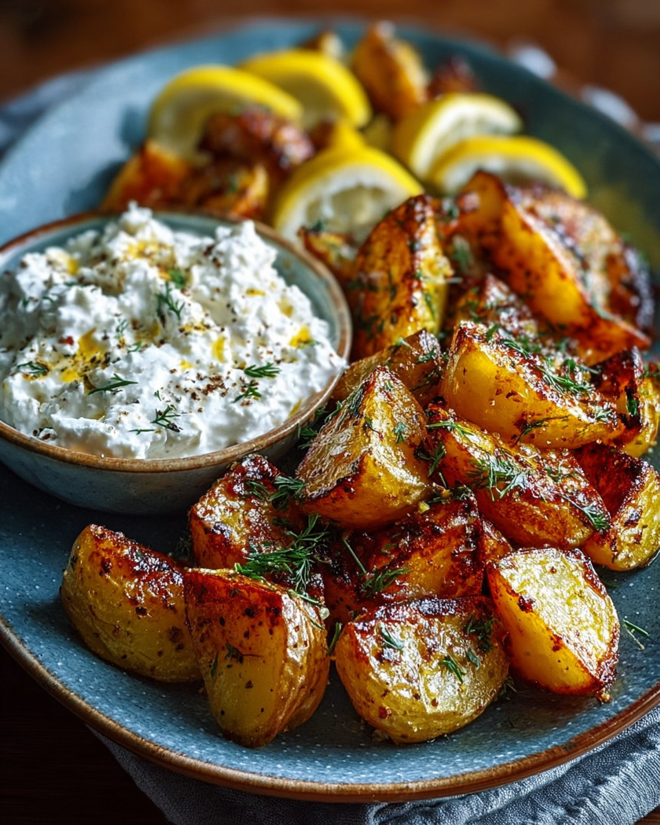 Greek Roasted Potatoes with Whipped Feta: A Flavor Explosion! 3 Greek Roasted Potatoes with Whipped Feta: A Flavor Explosion!