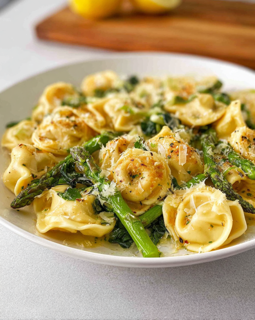 Crispy Parmesan Tortellini: Lemony Spinach Magic