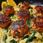 Baked Ricotta Lemon Meatballs: A Zesty Orzo Delight! 5 Craving a zesty twist on classic meatballs? Our Baked Ricotta Lemon Meatballs over Orzo Sala combine creamy ricotta, bright lemon, and tender pasta for a mouthwatering meal. Try now!