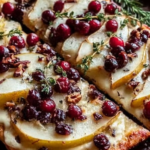 Crispy Flatbread: The Ultimate Brie Pear Pecan Delight 5 Craving a gourmet appetizer that's both elegant and easy? Master the art of crispy flatbread with brie, pear, toasted pecans & cranberry glaze that will impress any crowd. Discover now!
