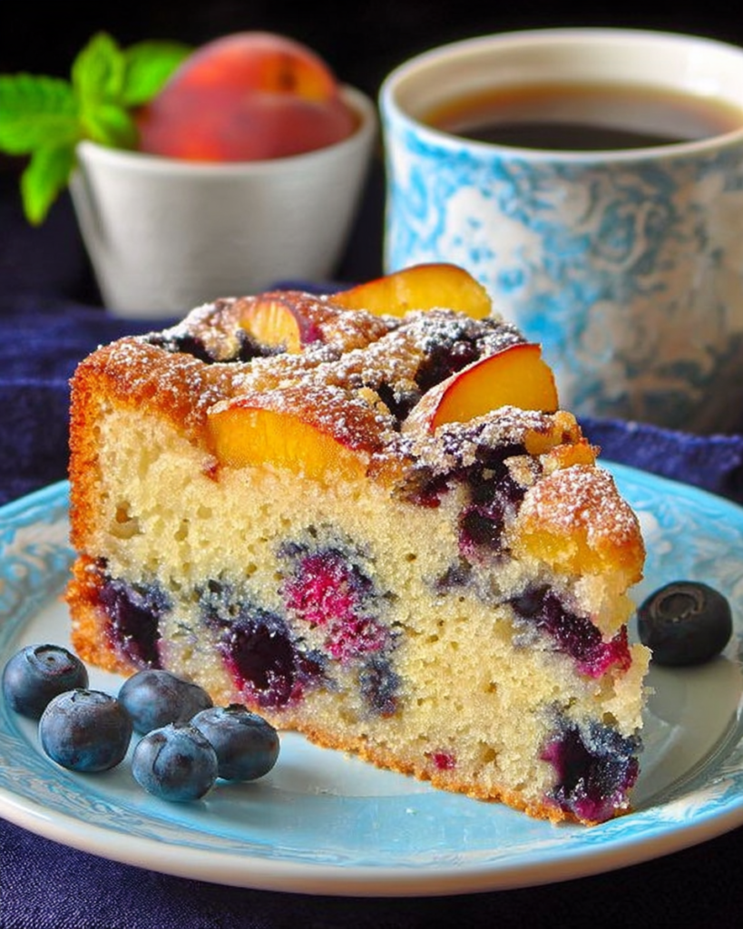 Craving a delightful dessert? Discover 5 easy ways to enjoy the sweet blend of peach and blueberry in this mouthwatering Peach Blueberry Cake. Try it now!