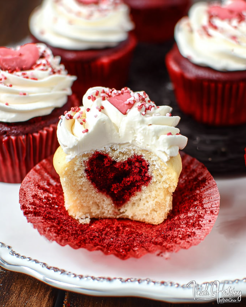 Bake easy hidden heart Valentine's Day cupcakes! Get tips for creating irresistible treats. Discover the secret to this cute and delicious dessert.