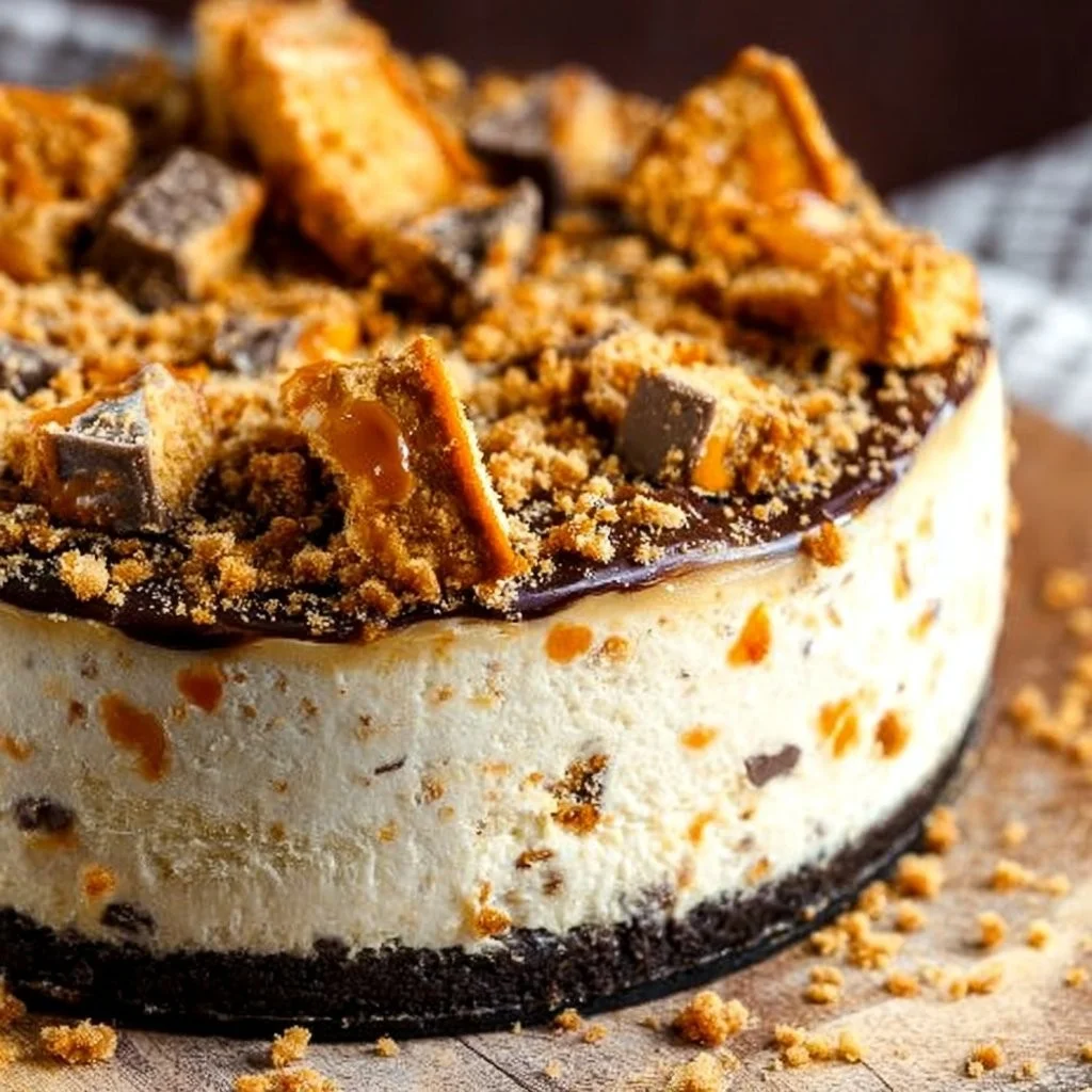 Butterfinger Cheesecake 4 Butterfinger Cheesecake