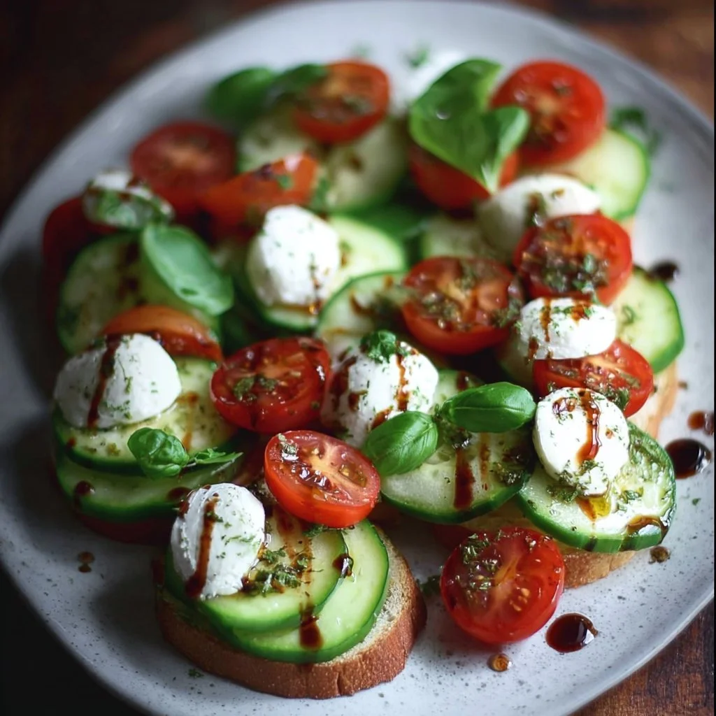 Quick Caprese salad with tomatoes, mozzarella, and basil ready in 15 minutes.