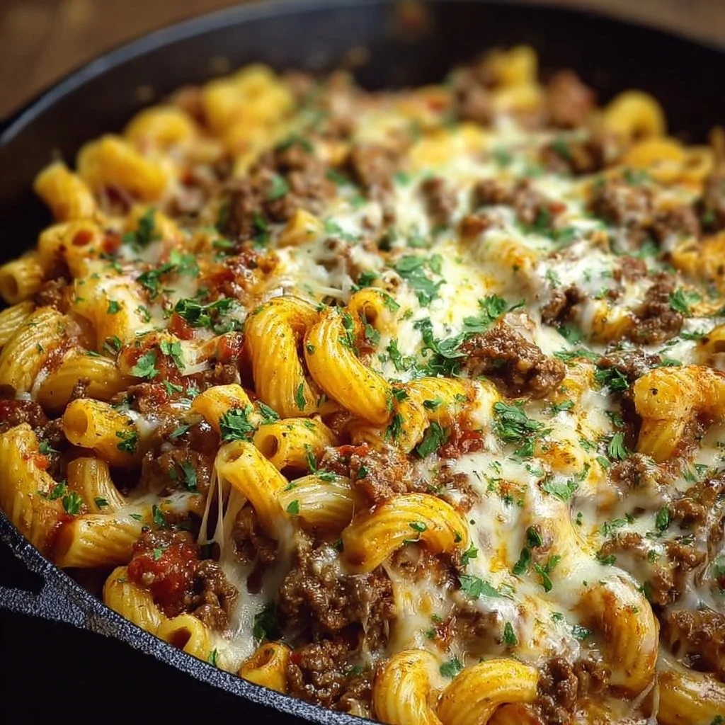 Cheesy Ground Beef Pasta Skillet 4 Cheesy Ground Beef Pasta Skillet