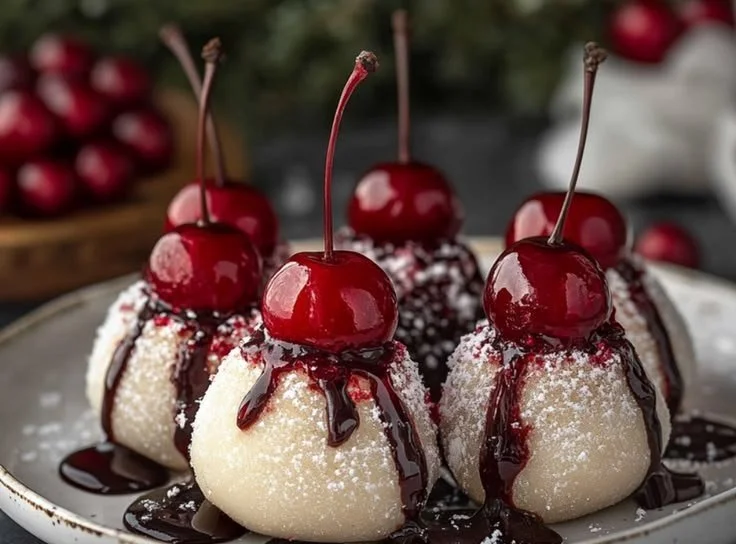 Cherry Bombs chocolate filled cookies with gooey chocolate center