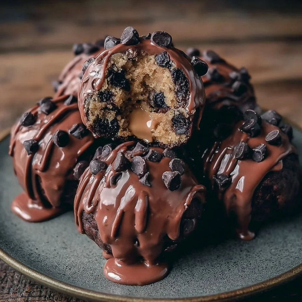 Chocolate Chip Cookie Dough Brownie Bombs 4 Chocolate Chip Cookie Dough Brownie Bombs