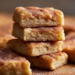 Delicious Cinnamon Sugar Blondies topped with a sweet cinnamon sugar mixture
