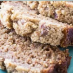 Delicious coffee cake banana bread served on a plate