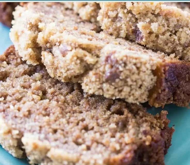 Delicious coffee cake banana bread served on a plate