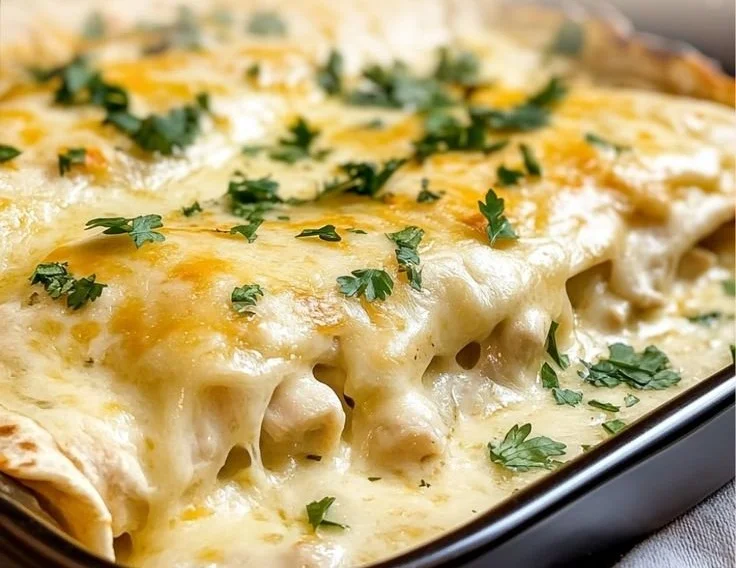 Creamy White Chicken Enchiladas 2 Creamy White Chicken Enchiladas