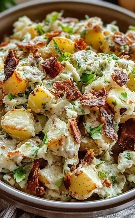 Crispy Smashed Potato Salad 4 Crispy Smashed Potato Salad