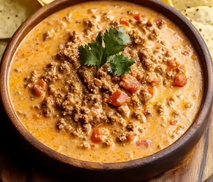 Crockpot Rotel Dip with Ground Beef 4 Crockpot Rotel Dip with Ground Beef