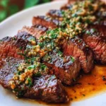 Delicious Easy Garlic Butter Brazilian Steak served on a plate