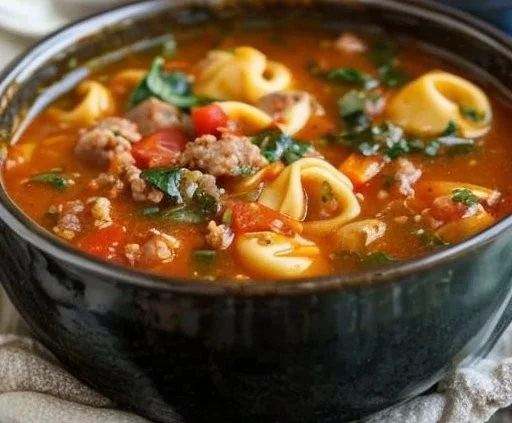 Easy Sausage and Tortellini Soup