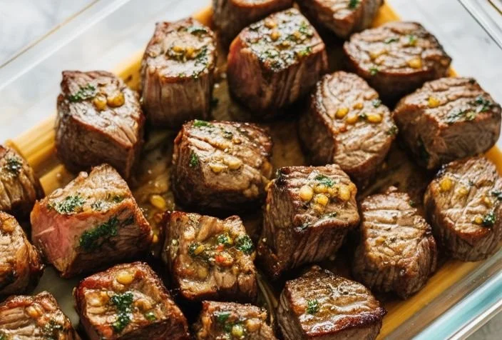 Garlic Herb Steak Bites 4 Garlic Herb Steak Bites