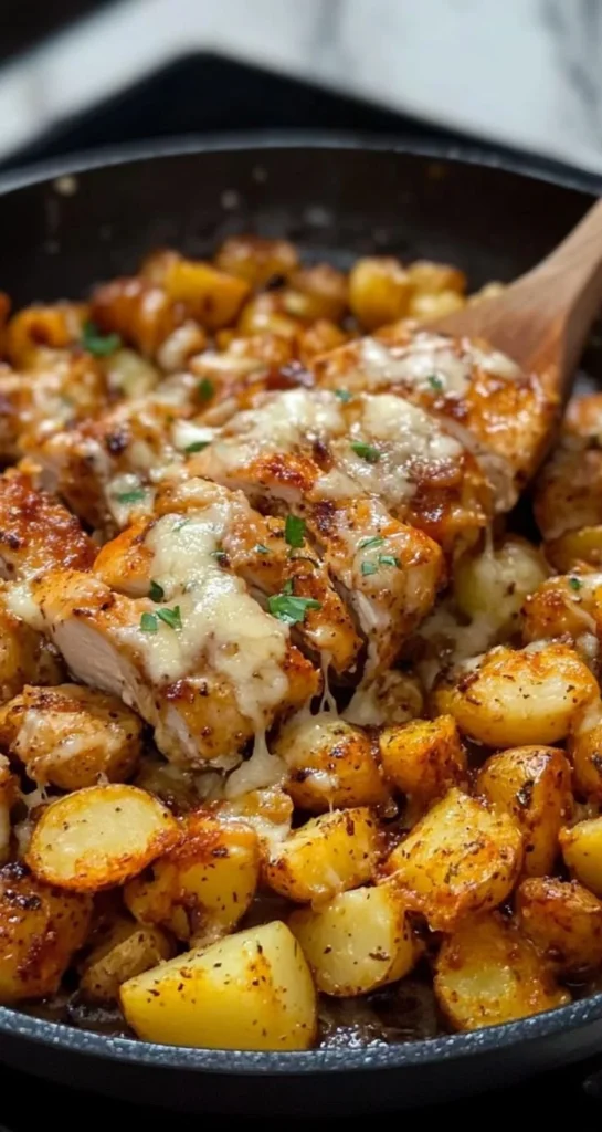 Garlic Parmesan Chicken and Potatoes - a delicious dinner recipe