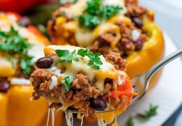 Healthy Taco Stuffed Peppers 4 Healthy Taco Stuffed Peppers