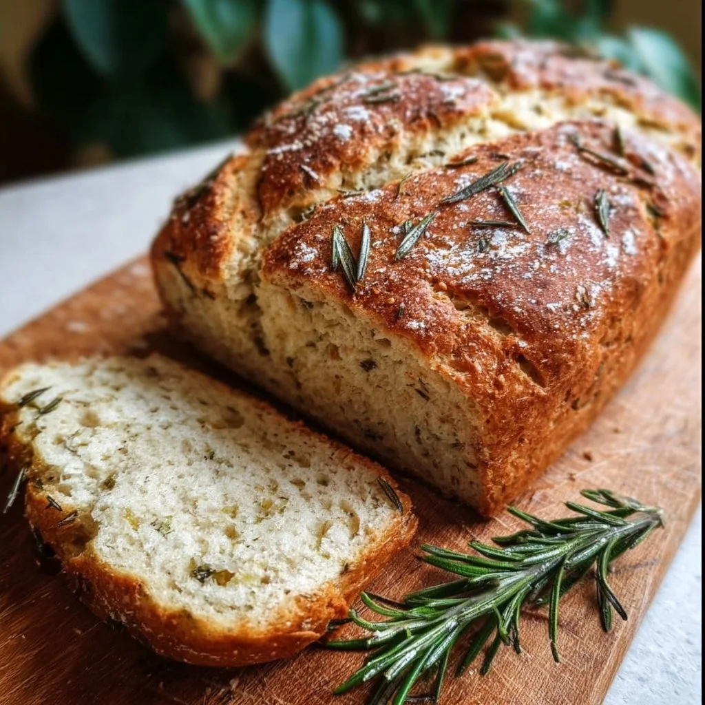 Keto Olive and Rosemary Bread 3 Keto Olive and Rosemary Bread fresh out of the oven with herbs