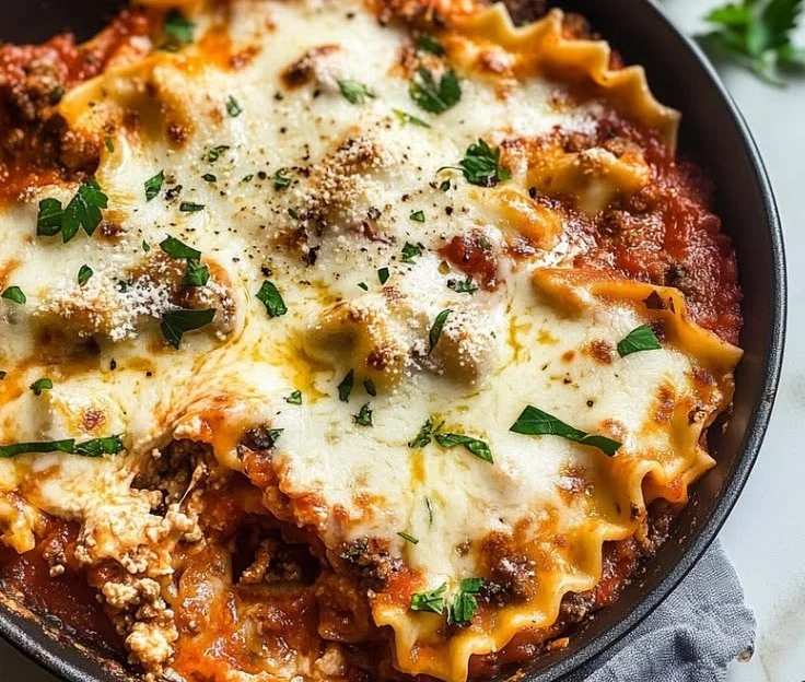 One Pan Skillet Lasagna