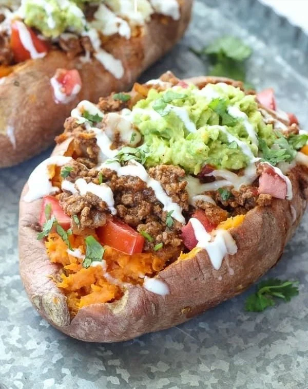 Taco Stuffed Sweet Potatoes
