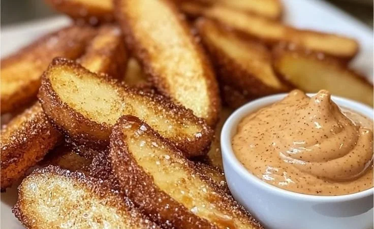Delicious homemade baked apple fritters topped with cinnamon sugar