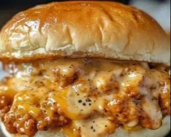 Delicious Cajun Chicken Sloppy Joes served with toppings on a plate.
