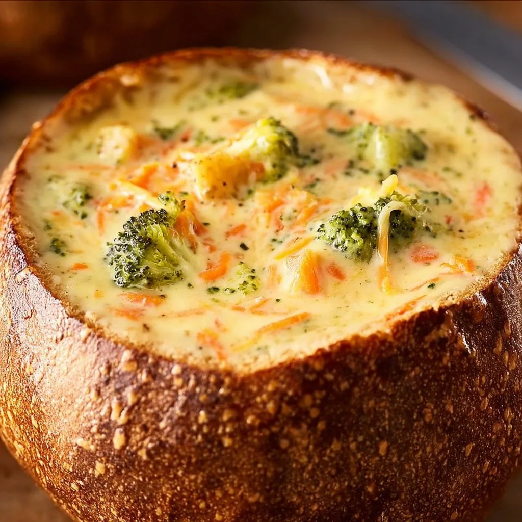 Copycat Panera Broccoli Cheese Soup 3 Creamy broccoli cheese soup inspired by Panera's famous recipe