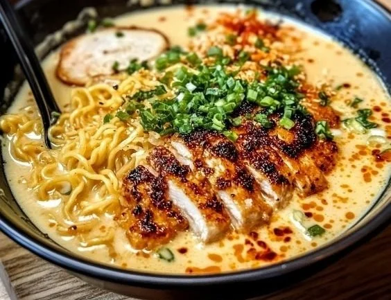 Creamy Garlic Chicken Ramen