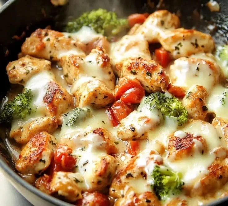 Creamy Low-Carb Tuscan Chicken dish with vibrant vegetables